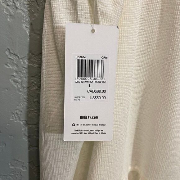 Hurley Solid Tiered Button Down Sundress - Picture 10 of 10